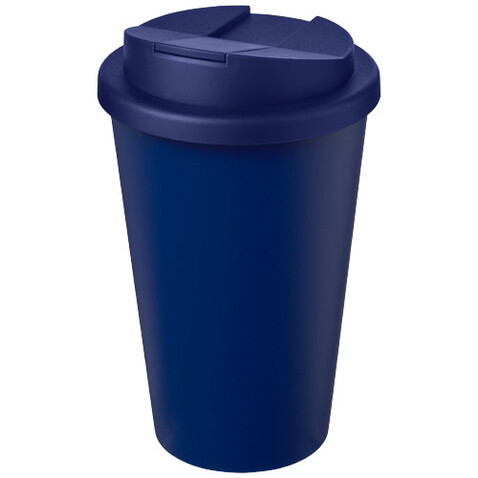 Americano® Eco 350 ml recycelter Becher mit auslaufsicherem Deckel, blau bedrucken, Art.-Nr. 21042505 Americano® Eco 350 ml recycelter Becher mit auslaufsicherem Deckel, blau bedrucken, Art.-Nr. 21042505
