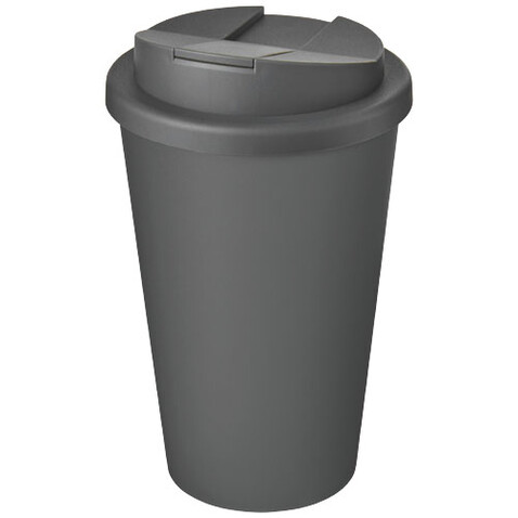 Americano® Eco 350 ml recycelter Becher mit auslaufsicherem Deckel, grau bedrucken, Art.-Nr. 21042508 Americano® Eco 350 ml recycelter Becher mit auslaufsicherem Deckel, grau bedrucken, Art.-Nr. 21042508