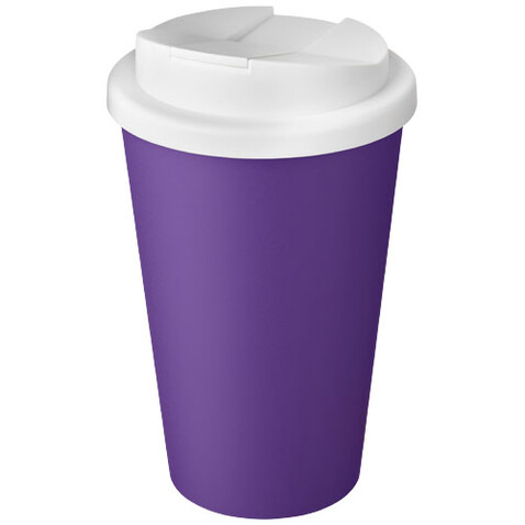 Americano® Eco 350 ml recycelter Becher mit auslaufsicherem Deckel, lila, weiss bedrucken, Art.-Nr. 21042513 Americano® Eco 350 ml recycelter Becher mit auslaufsicherem Deckel, lila, weiss bedrucken, Art.-Nr. 21042513