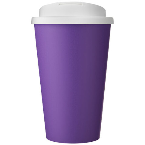 Americano® Eco 350 ml recycelter Becher mit auslaufsicherem Deckel, lila, weiss bedrucken, Art.-Nr. 21042513 Americano® Eco 350 ml recycelter Becher mit auslaufsicherem Deckel, lila, weiss bedrucken, Art.-Nr. 21042513