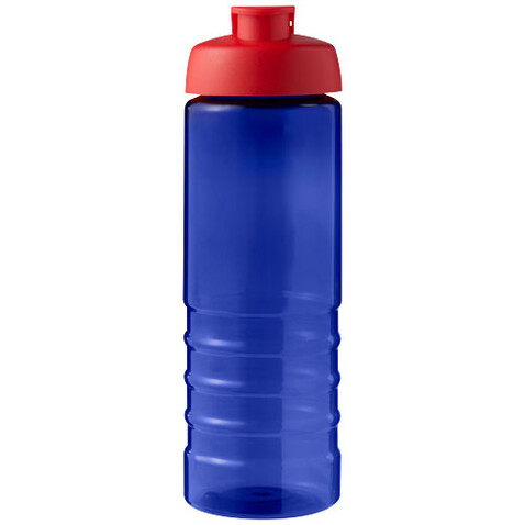 H2O Active® Eco Treble 750 ml Sportflasche mit Stülpdeckel, blau, rot bedrucken, Art.-Nr. 21047908