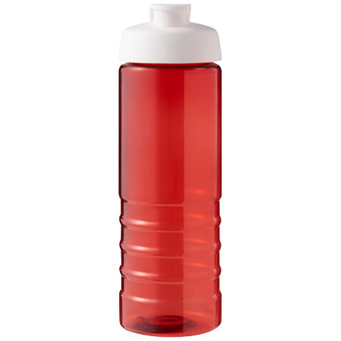 H2O Active® Eco Treble 750 ml Sportflasche mit Stülpdeckel, rot, weiss bedrucken, Art.-Nr. 21047909