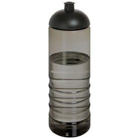 H2O Active® Eco Treble 750 ml Sportflasche mit Stülpdeckel, kohle, schwarz bedrucken, Art.-Nr. 21048000