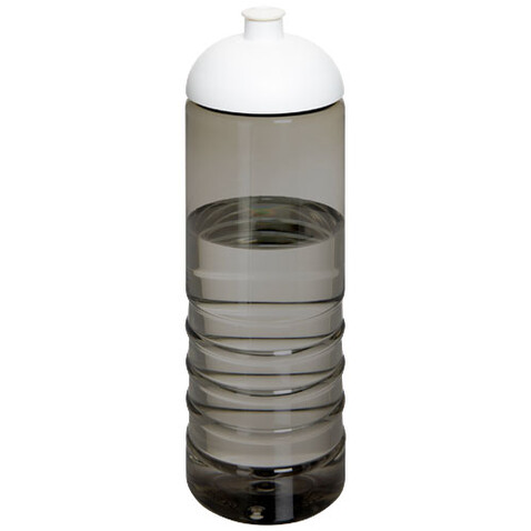 H2O Active® Eco Treble 750 ml Sportflasche mit Stülpdeckel, kohle, weiss bedrucken, Art.-Nr. 21048001