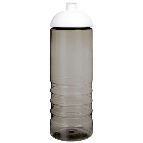 H2O Active® Eco Treble 750 ml Sportflasche mit Stülpdeckel, kohle, weiss bedrucken, Art.-Nr. 21048001