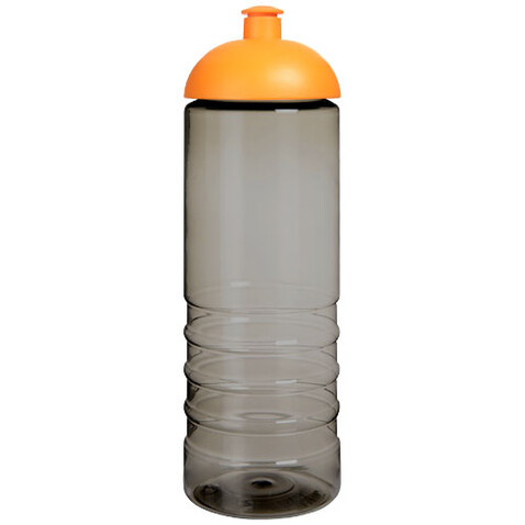 H2O Active® Eco Treble 750 ml Sportflasche mit Stülpdeckel, kohle, orange bedrucken, Art.-Nr. 21048002