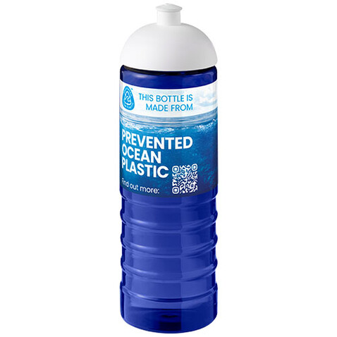 H2O Active® Eco Treble 750 ml Sportflasche mit Stülpdeckel, blau, weiss bedrucken, Art.-Nr. 21048005