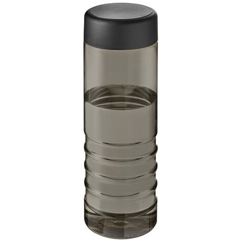 H2O Active® Eco Treble 750 ml Sportflasche mit Drehdeckel, kohle, schwarz bedrucken, Art.-Nr. 21048100