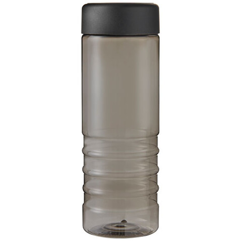 H2O Active® Eco Treble 750 ml Sportflasche mit Drehdeckel, kohle, schwarz bedrucken, Art.-Nr. 21048100