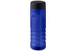 H2O Active® Eco Treble 750 ml Sportflasche mit Drehdeckel, blau, schwarz bedrucken, Art.-Nr. 21048104