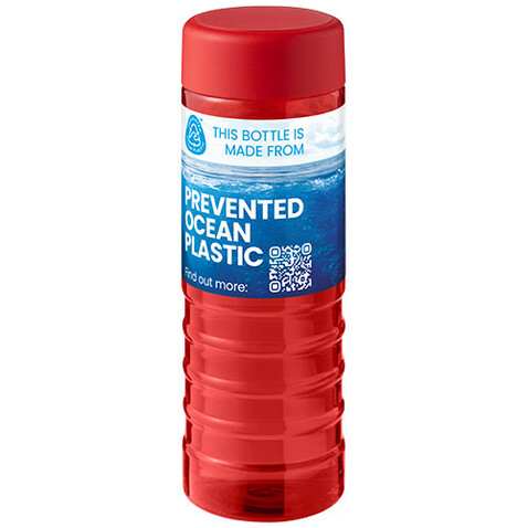H2O Active® Eco Treble 750 ml Sportflasche mit Drehdeckel, rot, rot bedrucken, Art.-Nr. 21048106