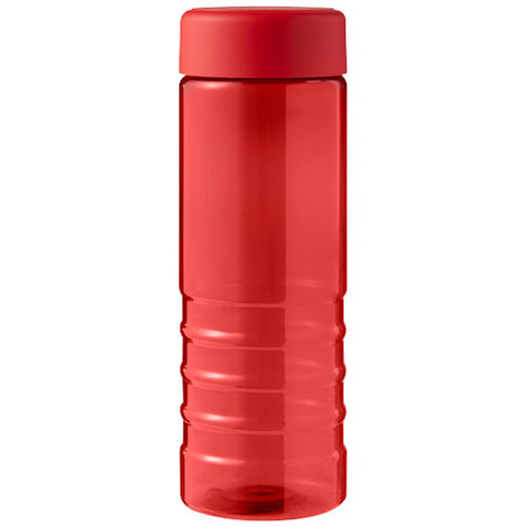 H2O Active® Eco Treble 750 ml Sportflasche mit Drehdeckel, rot, rot bedrucken, Art.-Nr. 21048106