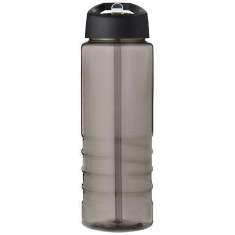 H2O Active® Eco Treble 750 ml Sportflasche mit Stülpdeckel, kohle, schwarz bedrucken, Art.-Nr. 21048200