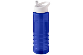 H2O Active® Eco Treble 750 ml Sportflasche mit Stülpdeckel, blau, weiss bedrucken, Art.-Nr. 21048204