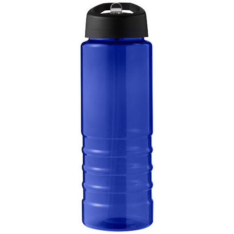 H2O Active® Eco Treble 750 ml Sportflasche mit Stülpdeckel, blau, schwarz bedrucken, Art.-Nr. 21048205