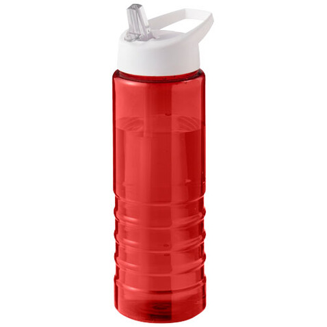 H2O Active® Eco Treble 750 ml Sportflasche mit Stülpdeckel, rot, weiss bedrucken, Art.-Nr. 21048207