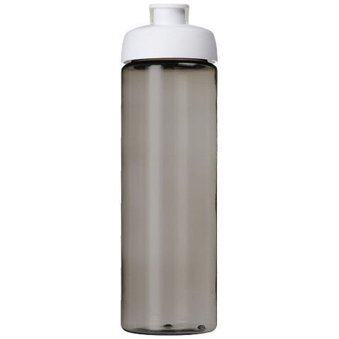 H2O Active® Eco Vibe 850 ml Sportflasche mit Klappdeckel, kohle, weiss bedrucken, Art.-Nr. 21048301