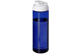 H2O Active® Eco Vibe 850 ml Sportflasche mit Klappdeckel, blau, weiss bedrucken, Art.-Nr. 21048307