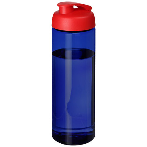 H2O Active® Eco Vibe 850 ml Sportflasche mit Klappdeckel, blau, rot bedrucken, Art.-Nr. 21048308