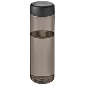 H2O Active® Eco Vibe 850 ml Wasserflasche mit Drehdeckel, kohle, schwarz bedrucken, Art.-Nr. 21048500
