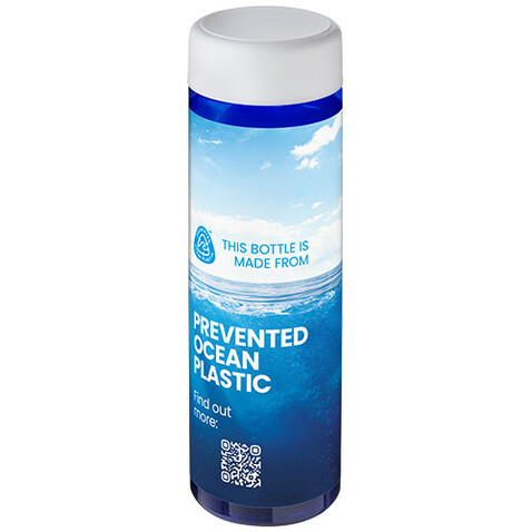 H2O Active® Eco Vibe 850 ml Wasserflasche mit Drehdeckel, blau, weiss bedrucken, Art.-Nr. 21048503