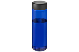H2O Active® Eco Vibe 850 ml Wasserflasche mit Drehdeckel, blau, schwarz bedrucken, Art.-Nr. 21048504