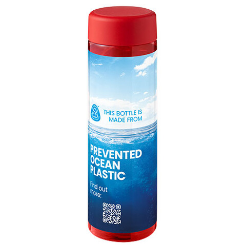 H2O Active® Eco Vibe 850 ml Wasserflasche mit Drehdeckel, rot, rot bedrucken, Art.-Nr. 21048506 H2O Active® Eco Vibe 850 ml Wasserflasche mit Drehdeckel, rot, rot bedrucken, Art.-Nr. 21048506