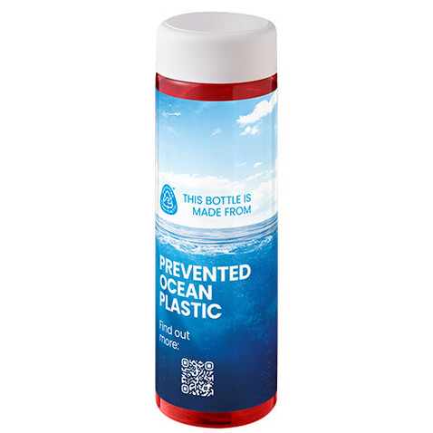H2O Active® Eco Vibe 850 ml Wasserflasche mit Drehdeckel, rot, weiss bedrucken, Art.-Nr. 21048507