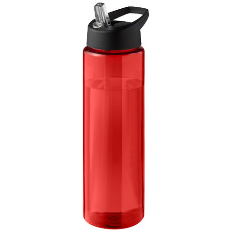 H2O Active® Eco Vibe 850 ml Sportflasche mit Ausgussdeckel, rot, schwarz bedrucken, Art.-Nr. 21048608