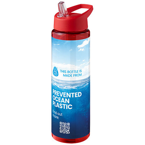 H2O Active® Eco Vibe 850 ml Sportflasche mit Ausgussdeckel, rot, rot bedrucken, Art.-Nr. 21048610
