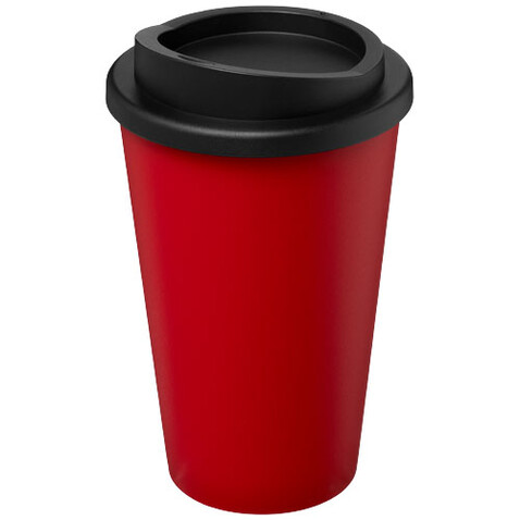 Americano® recycelter isolierter 350 ml Becher, rot, schwarz bedrucken, Art.-Nr. 21069121 Americano® recycelter isolierter 350 ml Becher, rot, schwarz bedrucken, Art.-Nr. 21069121
