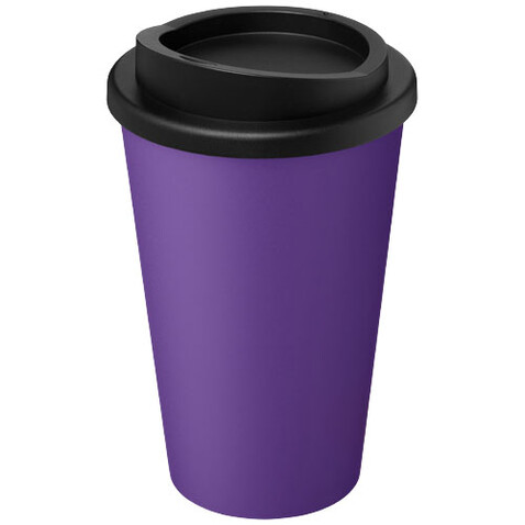 Americano® recycelter isolierter 350 ml Becher, lila, schwarz bedrucken, Art.-Nr. 21069137