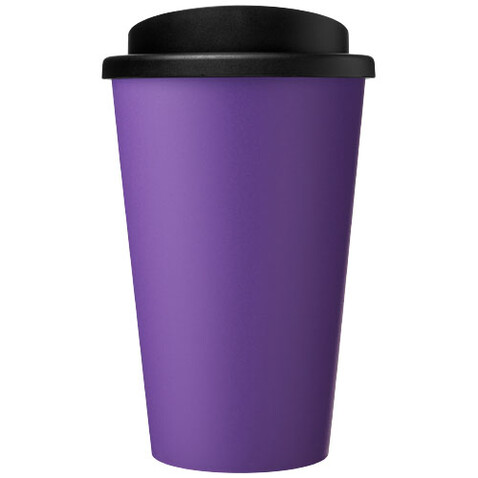 Americano® recycelter isolierter 350 ml Becher, lila, schwarz bedrucken, Art.-Nr. 21069137