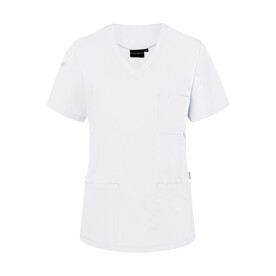 Karlowsky Ladies` Slip-on Tunic Essential Short Sl., White, XS bedrucken, Art.-Nr. 029670002