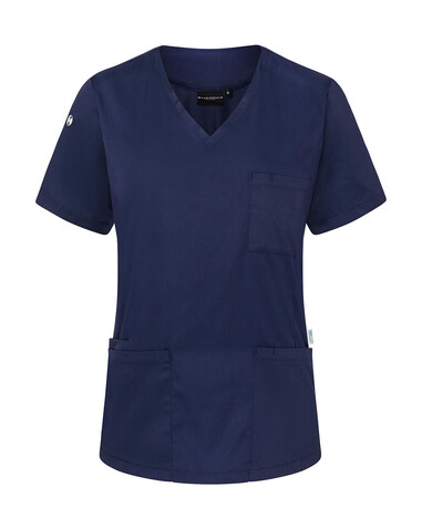Karlowsky Ladies` Slip-on Tunic Essential Short Sl., Navy, 3XL bedrucken, Art.-Nr. 029672008