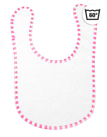 SG ACCESSORIES - TOWELS Arno Baby Bib, White/Baby Blue, One Size bedrucken, Art.-Nr. 042640580