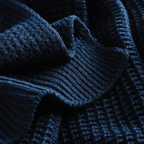 Beechfield Classic Waffle Knit Scarf, French Navy, One Size bedrucken, Art.-Nr. 055692010