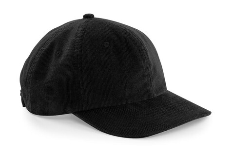 Beechfield Heritage Cord Cap, Black, One Size bedrucken, Art.-Nr. 073691010