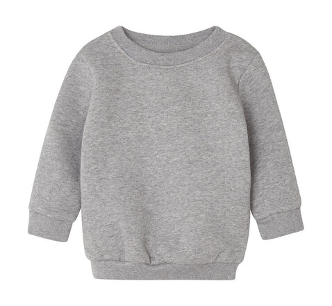 BabyBugz Baby Essential Sweatshirt, Heather Grey Melange, 12-18 bedrucken, Art.-Nr. 074471264