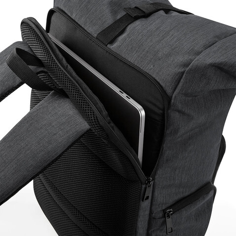 Quadra Q-Tech Charge Roll-Top Backpack, Black, One Size bedrucken, Art.-Nr. 089301010