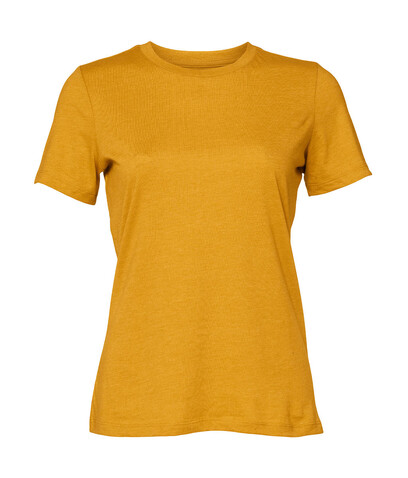Bella Women`s Relaxed CVC Jersey Short Sleeve Tee, Heather Mustard, XL bedrucken, Art.-Nr. 095066466
