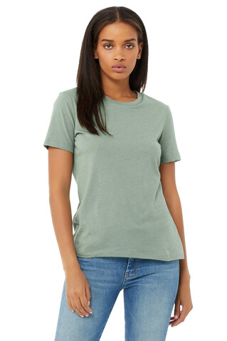 Bella Women`s Relaxed CVC Jersey Short Sleeve Tee, Heather Deep Teal, M bedrucken, Art.-Nr. 095063274
