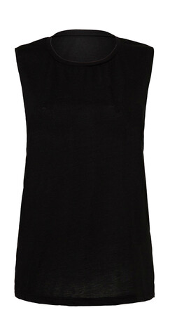 Bella Flowy Scoop Muscle Tank Top, Black, L bedrucken, Art.-Nr. 167061015