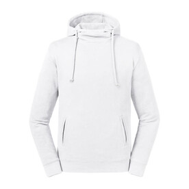 Russell Europe Pure Organic High Collar Hooded Sweat, White, XS bedrucken, Art.-Nr. 209000002