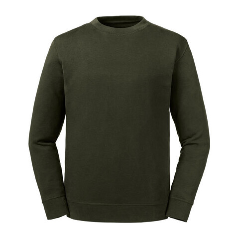 Russell Europe Pure Organic Reversible Sweat, Dark Olive, S bedrucken, Art.-Nr. 210005343