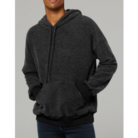 Bella Unisex Sueded Fleece Pullover Hoodie, Black Heather, S bedrucken, Art.-Nr. 299061083