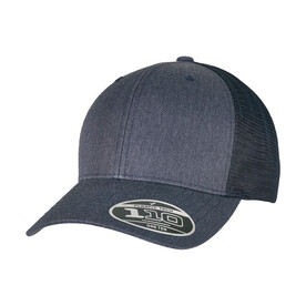 Flexfit 110 Flexfit Melange Trucker, Heather/Navy, One Size bedrucken, Art.-Nr. 321681620