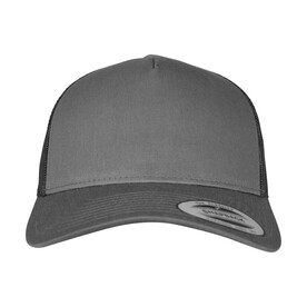 Flexfit 5-Panel Retro Trucker Cap, Charcoal, One Size bedrucken, Art.-Nr. 331681300