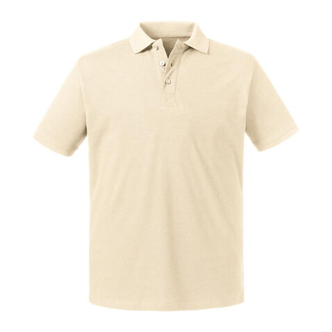 Russell Europe Men`s Pure Organic Polo, Natural, L bedrucken, Art.-Nr. 505000085