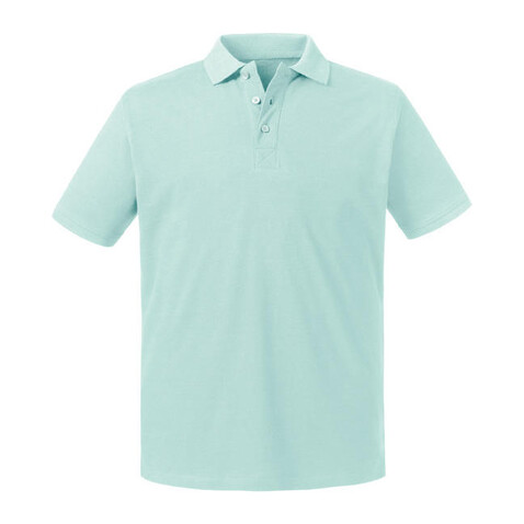 Russell Europe Men`s Pure Organic Polo, Aqua, XL bedrucken, Art.-Nr. 505003286